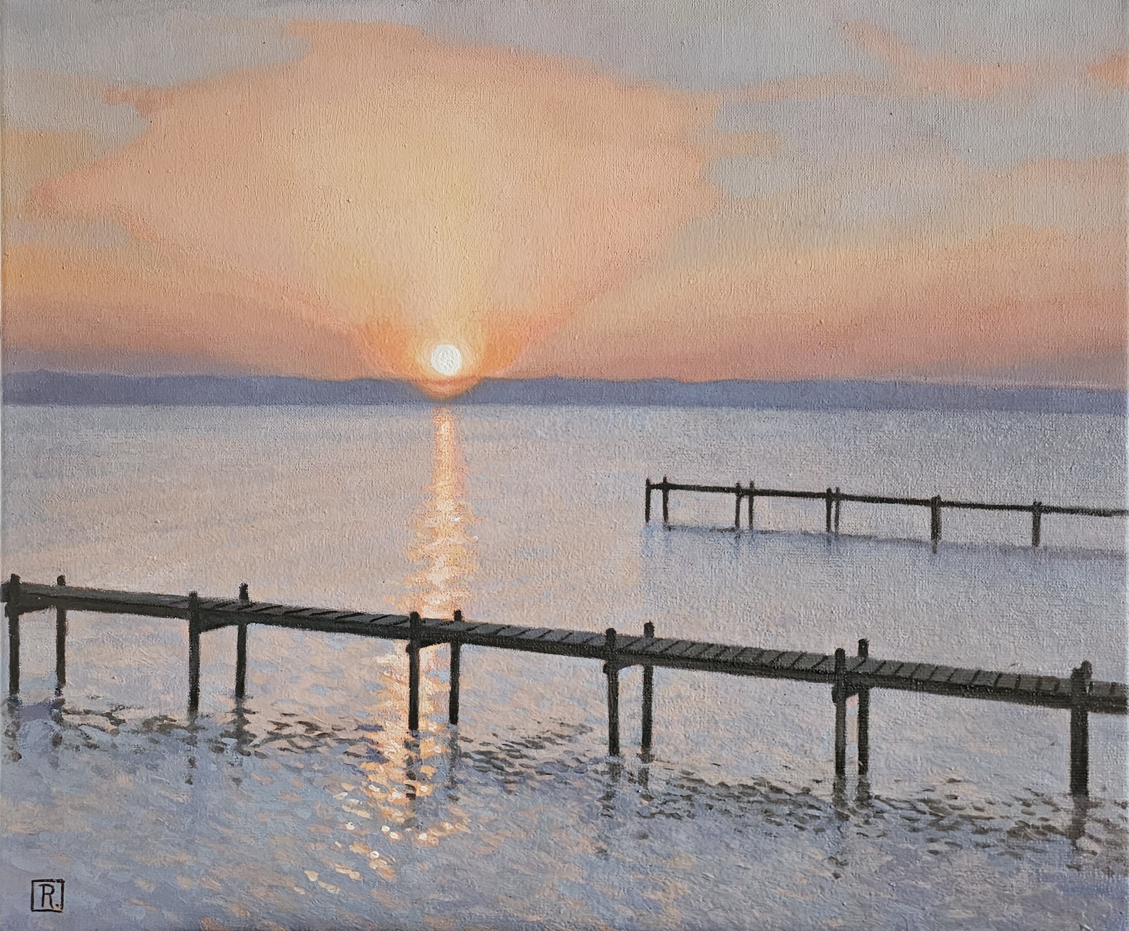 Podersdorf. Abendszene